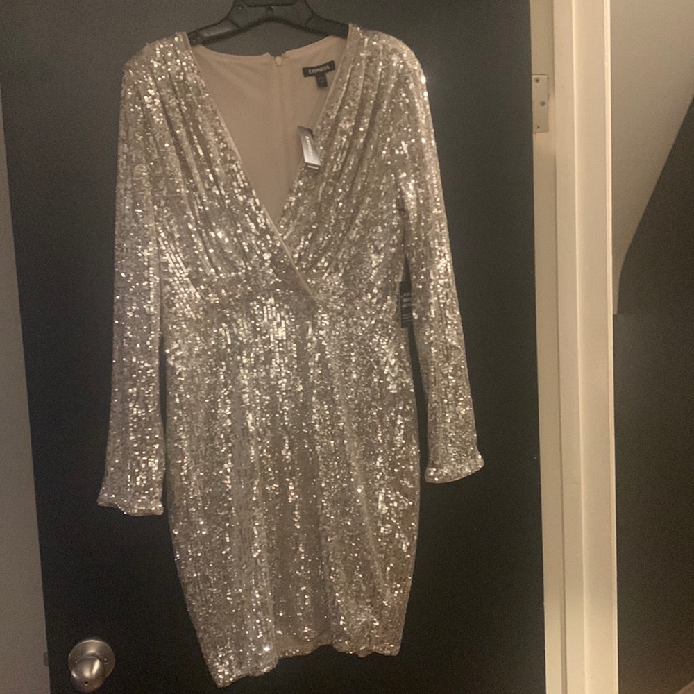 Express sequin mini dress
